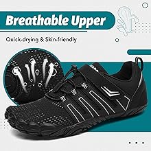 Barefoot Hombre Mujer Zapatillas de Trail Running Ligeras Cómodas Minimalistas Zapatos Descalzos GR.36-482