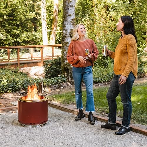 Miniatura 6 de Solo Stove Bonfire 2.0 con soporte, hoguera sin humo, chimenea de leña con cenicero extraíble, hoguera portátil al aire libre para campamento, acero