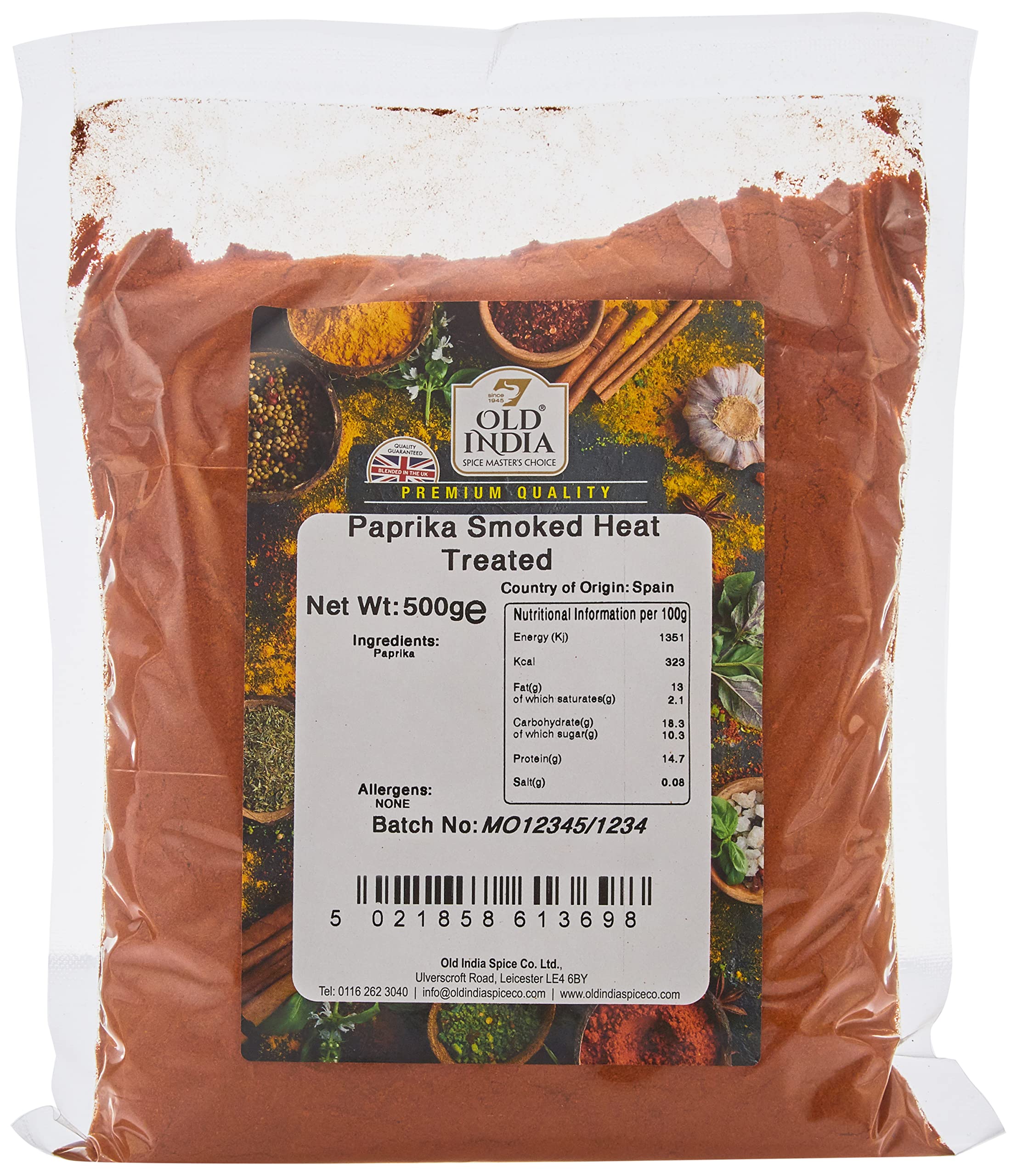 Old India Paprika Smoked Heat Treated 500g