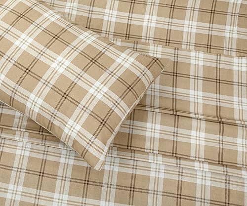 Miniatura 8 de Bliss Casa Juego de sábanas de franela de 4 piezas, 100% algodón, tamaño Queen, bolsillos profundos de alto GSM, juego de sábanas de franela cálida