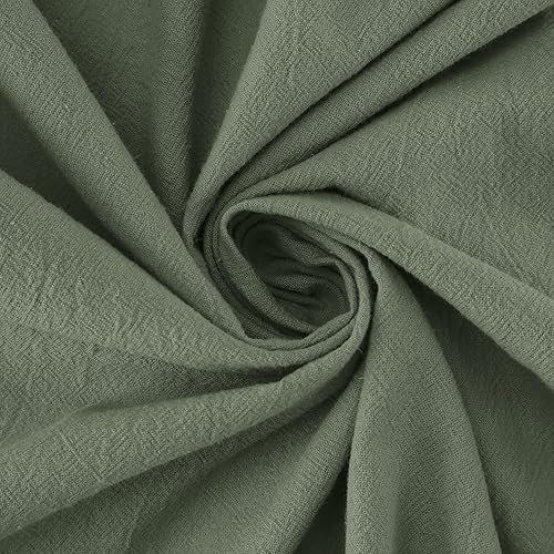 Miniatura 6 de Cortina de algodón lavado con pestaña de torsión de Archaeo, 52" x 95", verde musgo