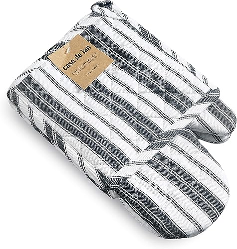 Miniatura 28 de Juego de guantes de horno y agarraderas – Guantes duraderos resistentes al calor – Manoplas gruesas para cocina – Adecuado para cocinar, hornear