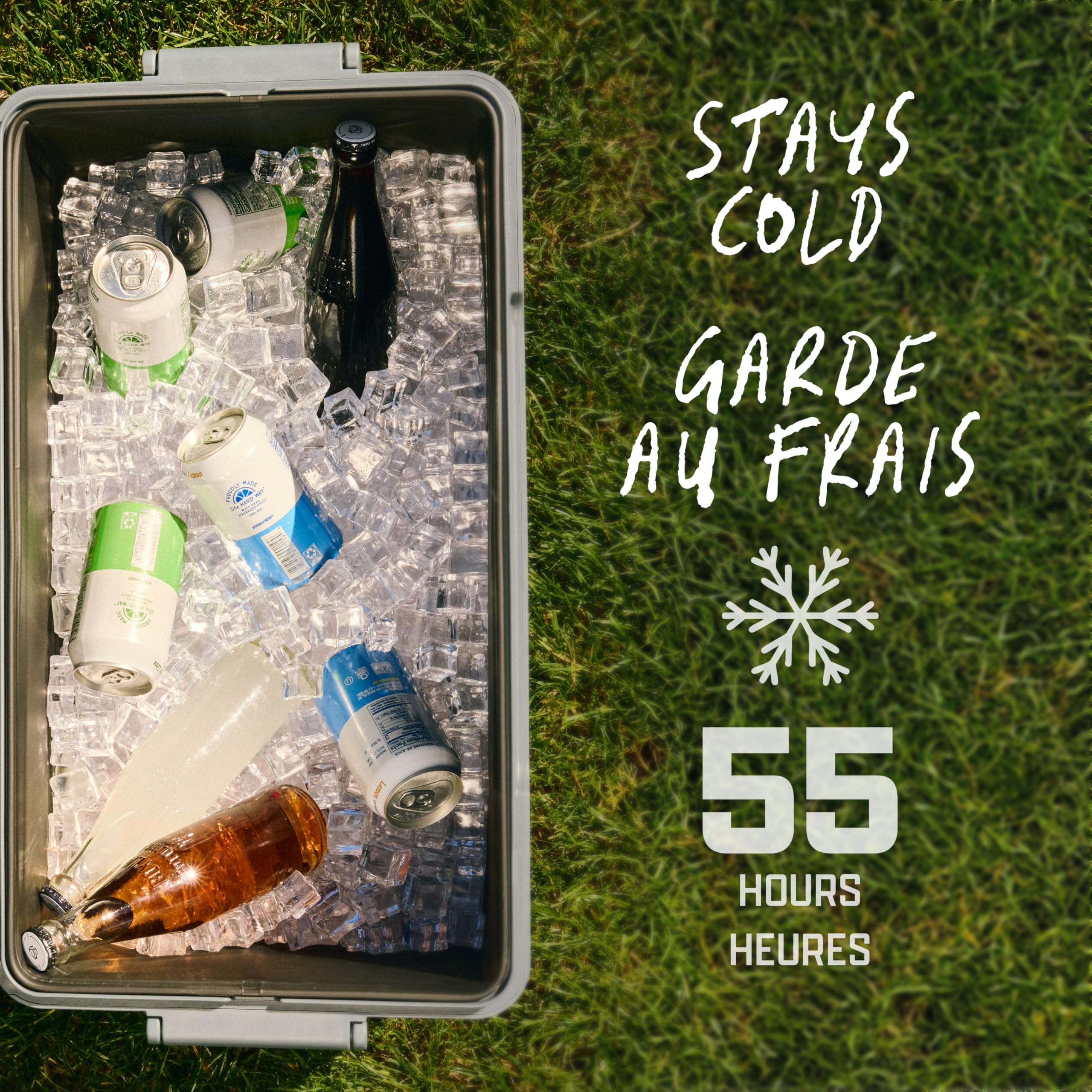 Coleman Snap 'N Go 45-Quart Collapsible Hard Cooler, Keeps Ice Cold up to 55 Hours, 76-Can Capacity, Spacing-Saving & Quick to Set Up, Collapses to 1/3 of Open Size, Holds up to 200 Pounds - 5