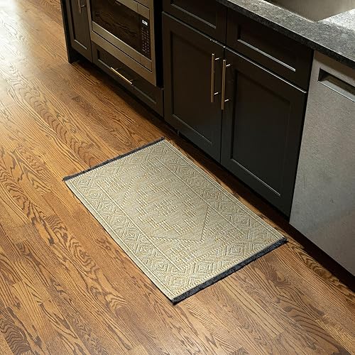 Tayse Alfombra de área lavable a máquina y antideslizante de 2 x 3 pulgadas, moderna, pequeña para entrada de puerta delantera, cocina, baño, 70%