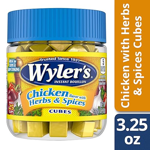 Miniatura 2 de Wyler's Cubos de caldo instantáneo de pollo con hierbas y especias (frascos de 3.25 onzas, paquete de 8)