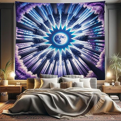 Miniatura 397 de Ambesonne Tapiz gótico, patio con hiedra encantada en la puerta antigua al bosque, colgante de pared ancho para dormitorio, sala de estar, 2-Verde