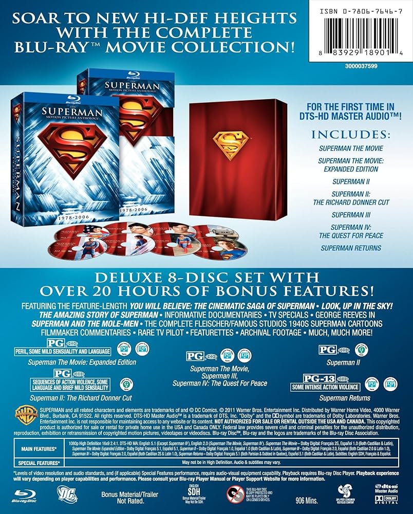 その他 Superman Collection [Blu-ray] [Import] i8my1cf Amazon.com: Superman Complete Collection (5-disc Edition