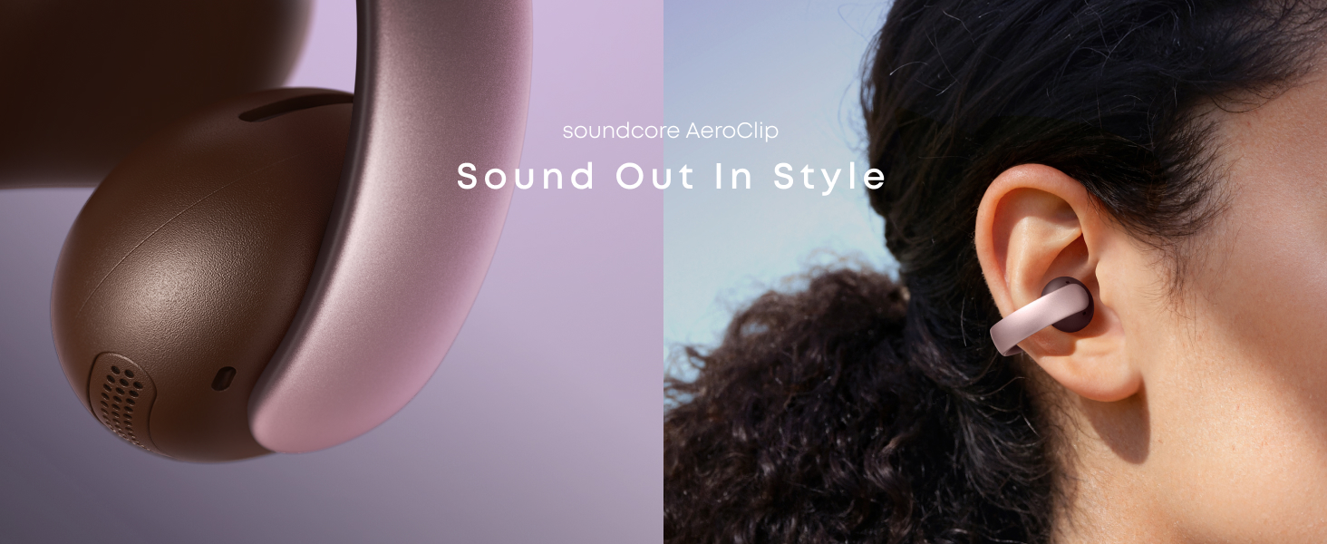soundcore AeroClip by Anker, Open-Ear Earbuds, Clip-On Headphones