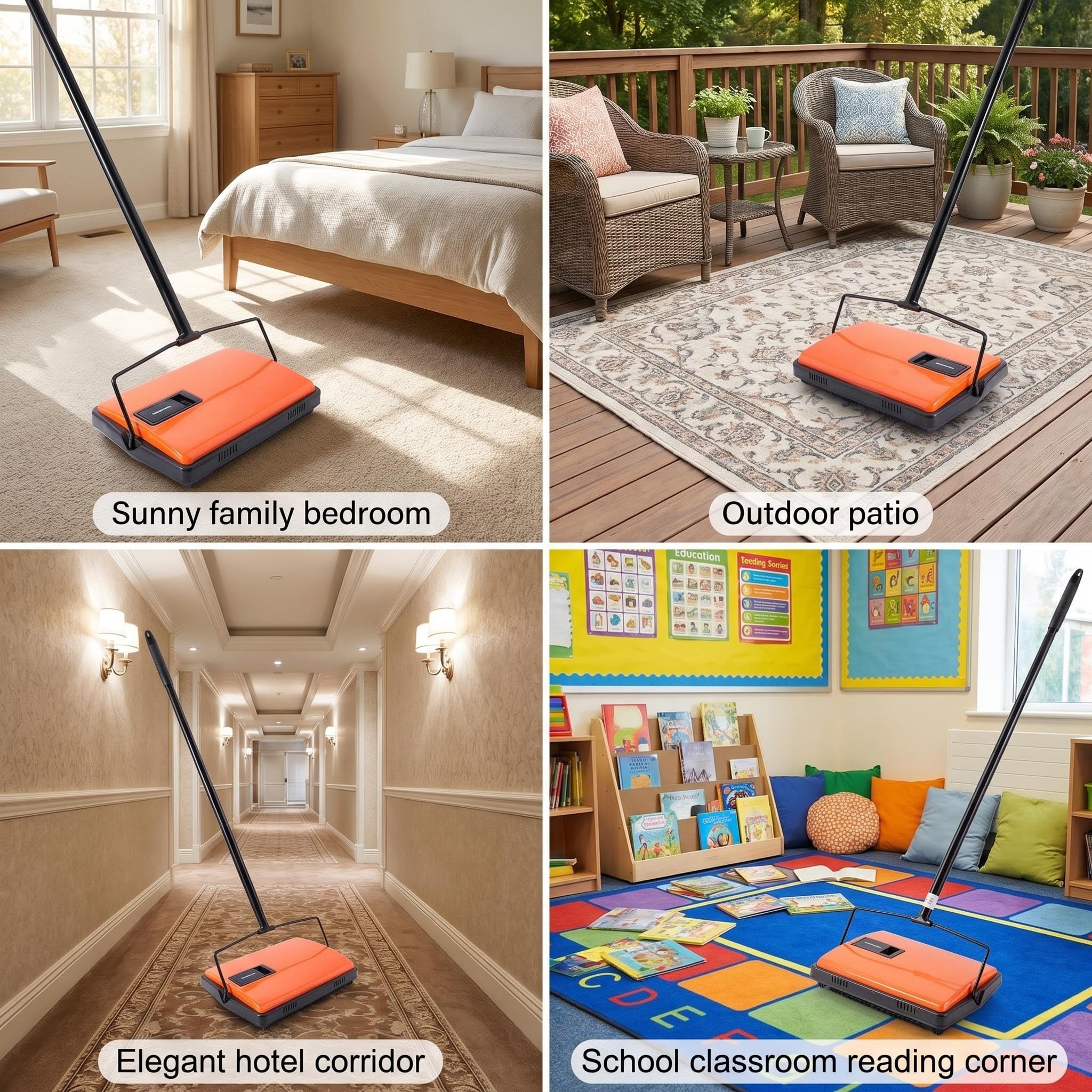 CLEANHOME Pet Hair Sweeper - Cordless & Easy Clean -5
