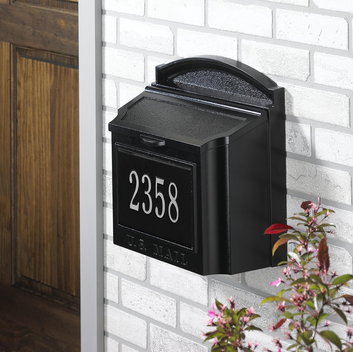Personalized Wall Mailbox with Address Plaque (4 Colors Options Available)