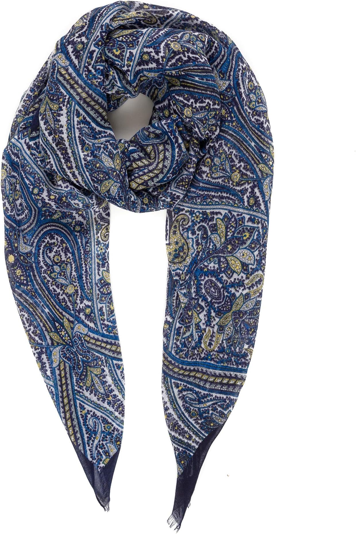 MELIFLUOS DESIGNED IN SPAIN Scarf for Women Lightweight Paisley Fashion for Summer Fall Scarves Shawl Wrap