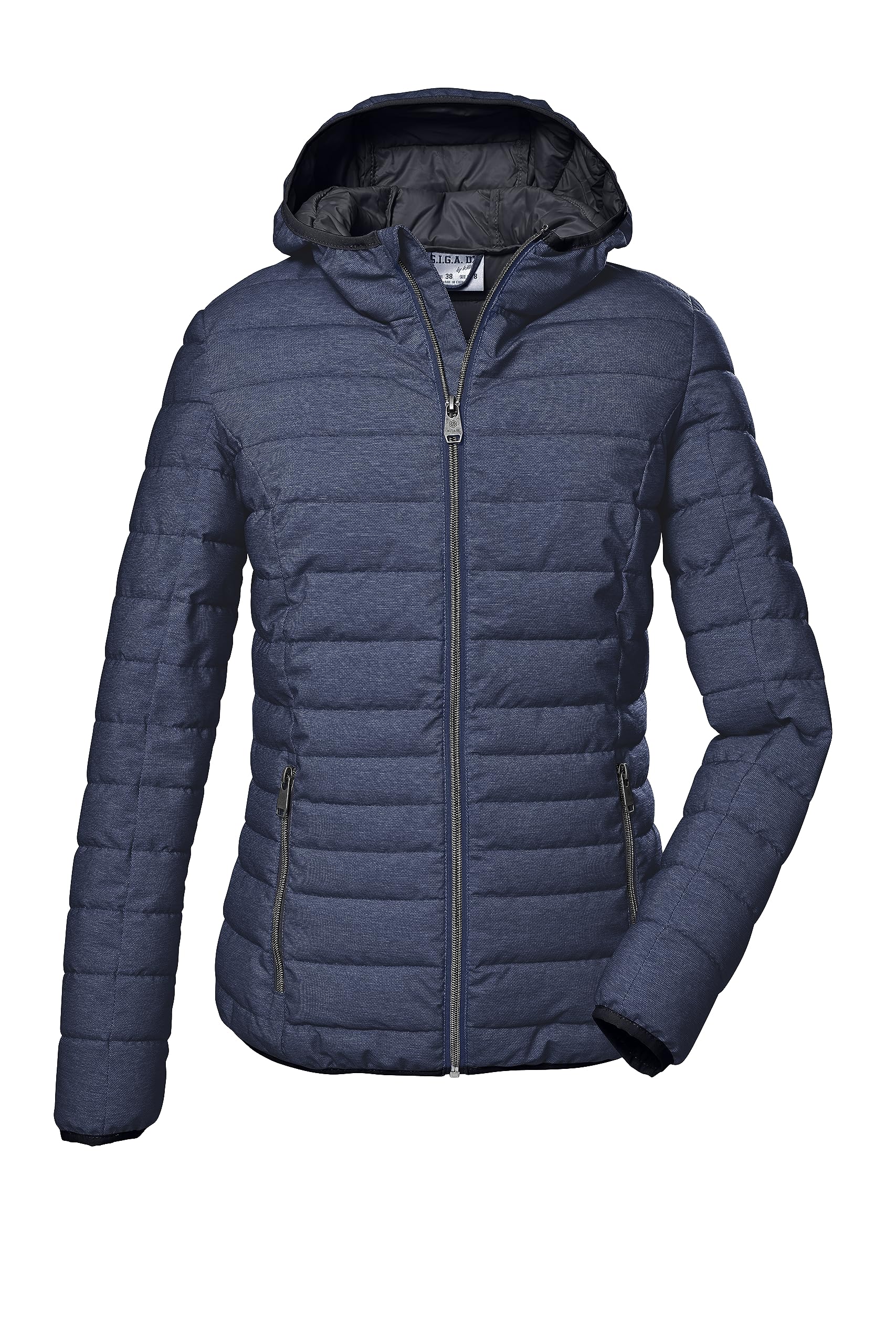 G.I.G.A. DX Damen Funktionsjacke in Daunenoptik mit Kapuze/Outdoorjacke GS 28 WMN QLTD JCKT, dunkelblau, 44, 41761-000