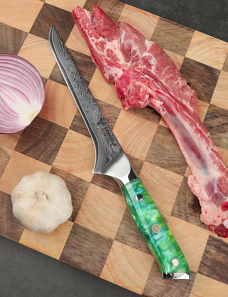 サファイアブルー SANMUZUO ボニングナイフ 7インチ フィレナイフ Amazon.co.jp: SANMUZUO ボニングナイフ - 7インチ フィレナイフ