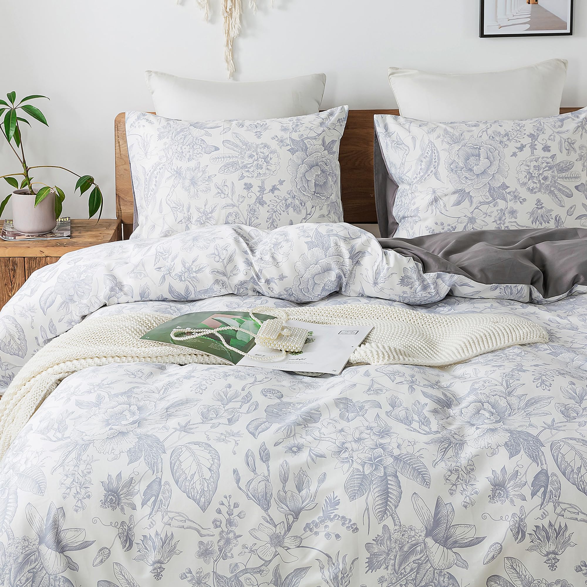 View 1 of ***MISSING PARTS***
HoneiLife Queen Duvet Cover Set - 100% Cotton Comforter Cover Floral Duvet Cover Sets,Soft & Breathable Duvet Cover with Zipper Closure and Corner Ties,3pcs Wildflower Comforter Cover Sets-Herbs