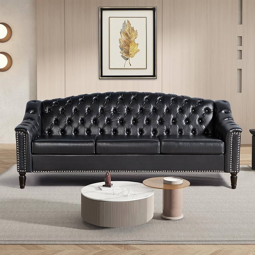 る*い様 【新品未使用】CTHY LUXURY MATERIAL CHESTER Amazon.com: LEVNARY Mid-Century Modern Leather Couch, 80