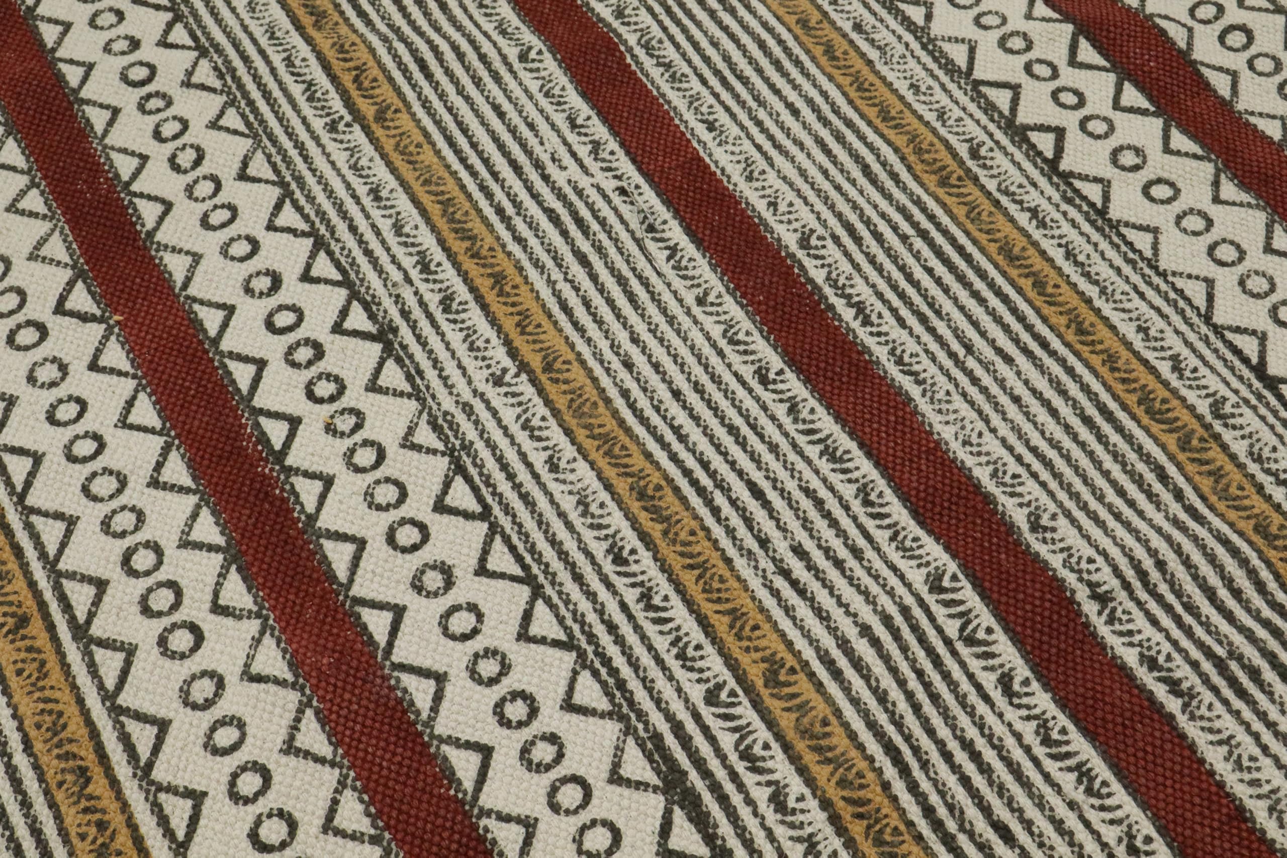 Kelim-Läufer, 2 x 10 Baumwollteppich, braun und schwarz, flach gewebt, 0,19 Zoll, weicher, leicht waschbarer Teppich für drinnen und draußen, Läuferteppiche für Flure, Treppen, Korridore