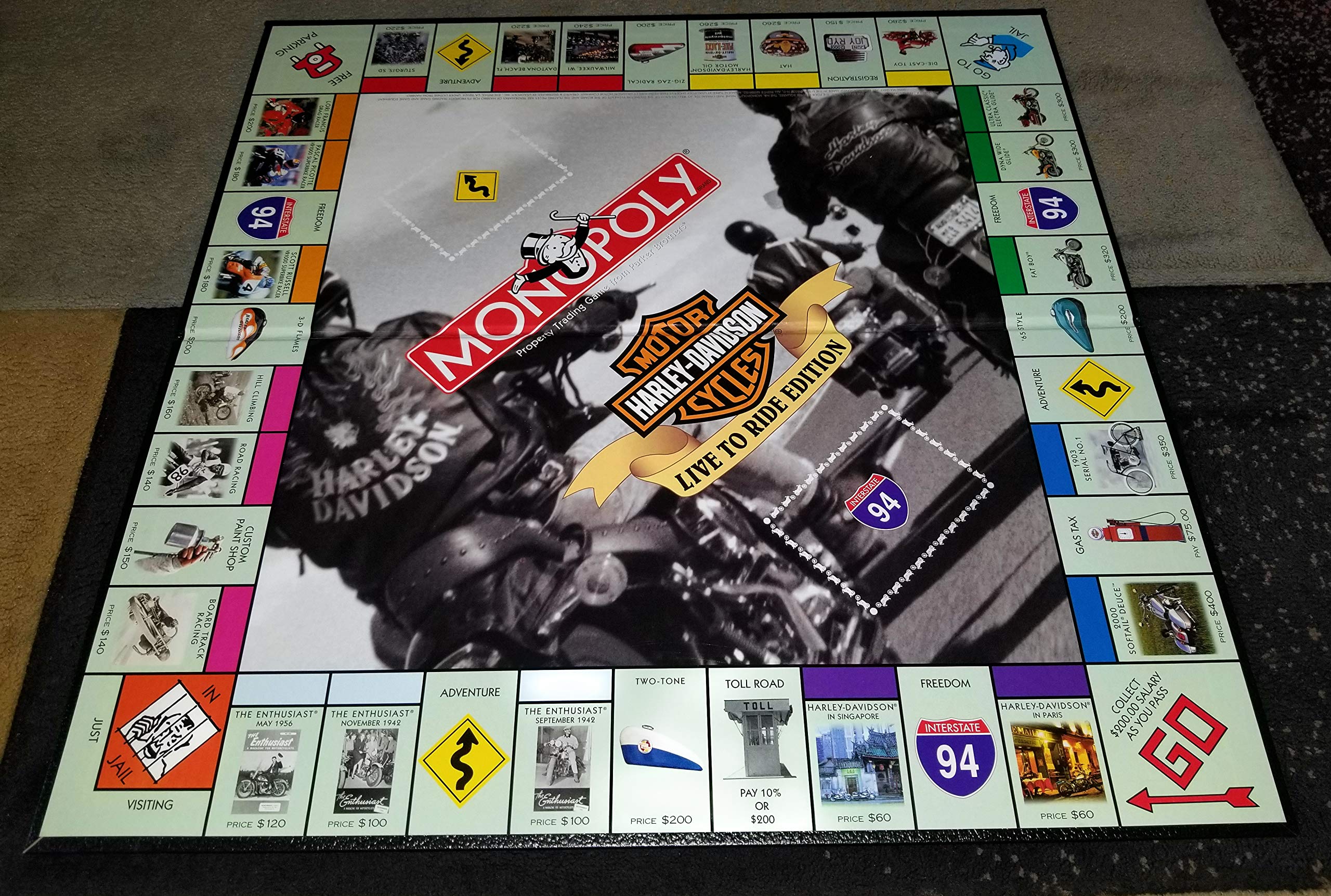 USAopoly Harley-Davidson Live to Ride Collector's Edition Monopoly