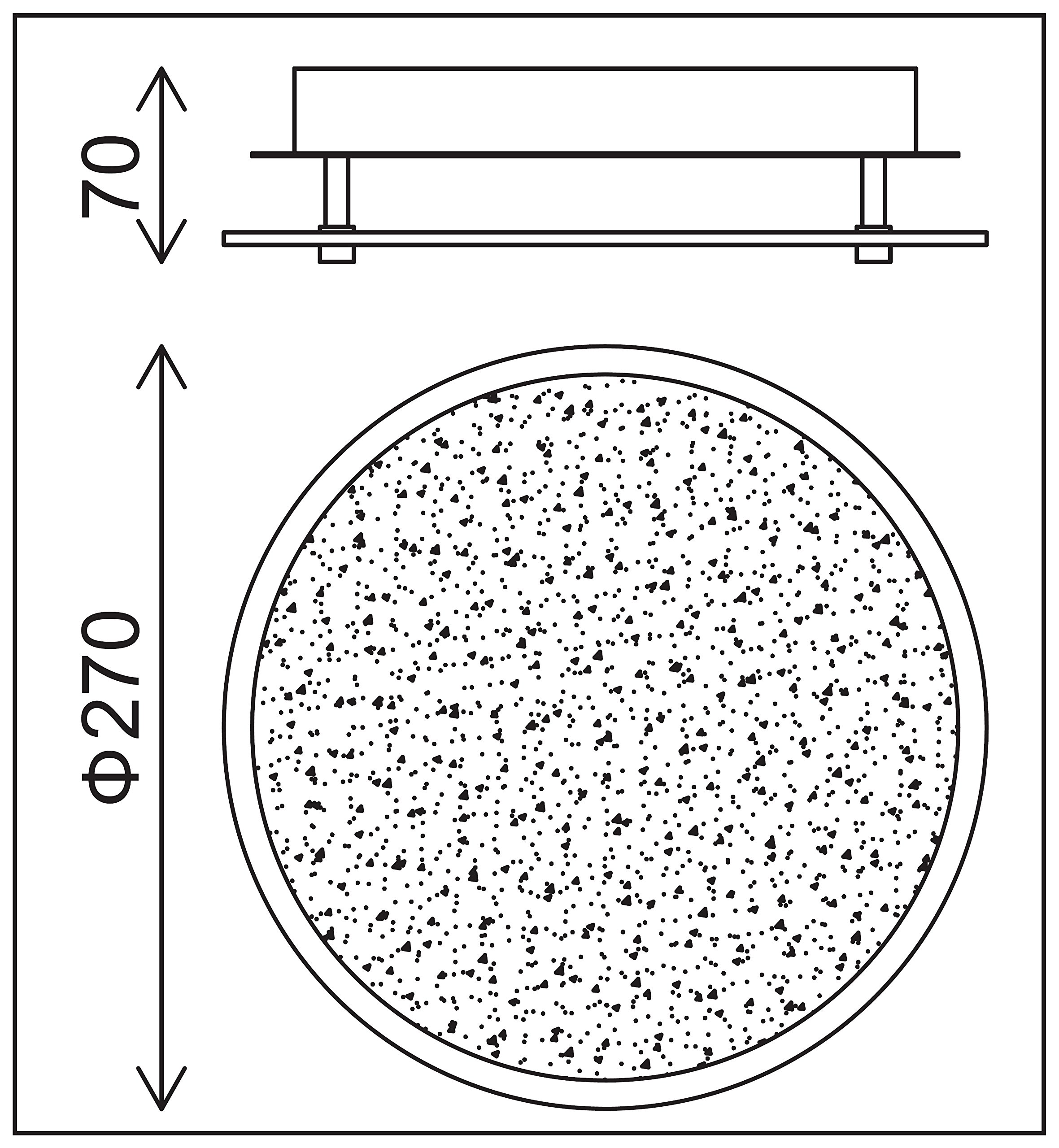 Lampada Da Soffitto LED Trango IP44 - 12W, 3 Livelli Dimmerabili, Vetro Cielo Stellato, Cromo - Foto 5