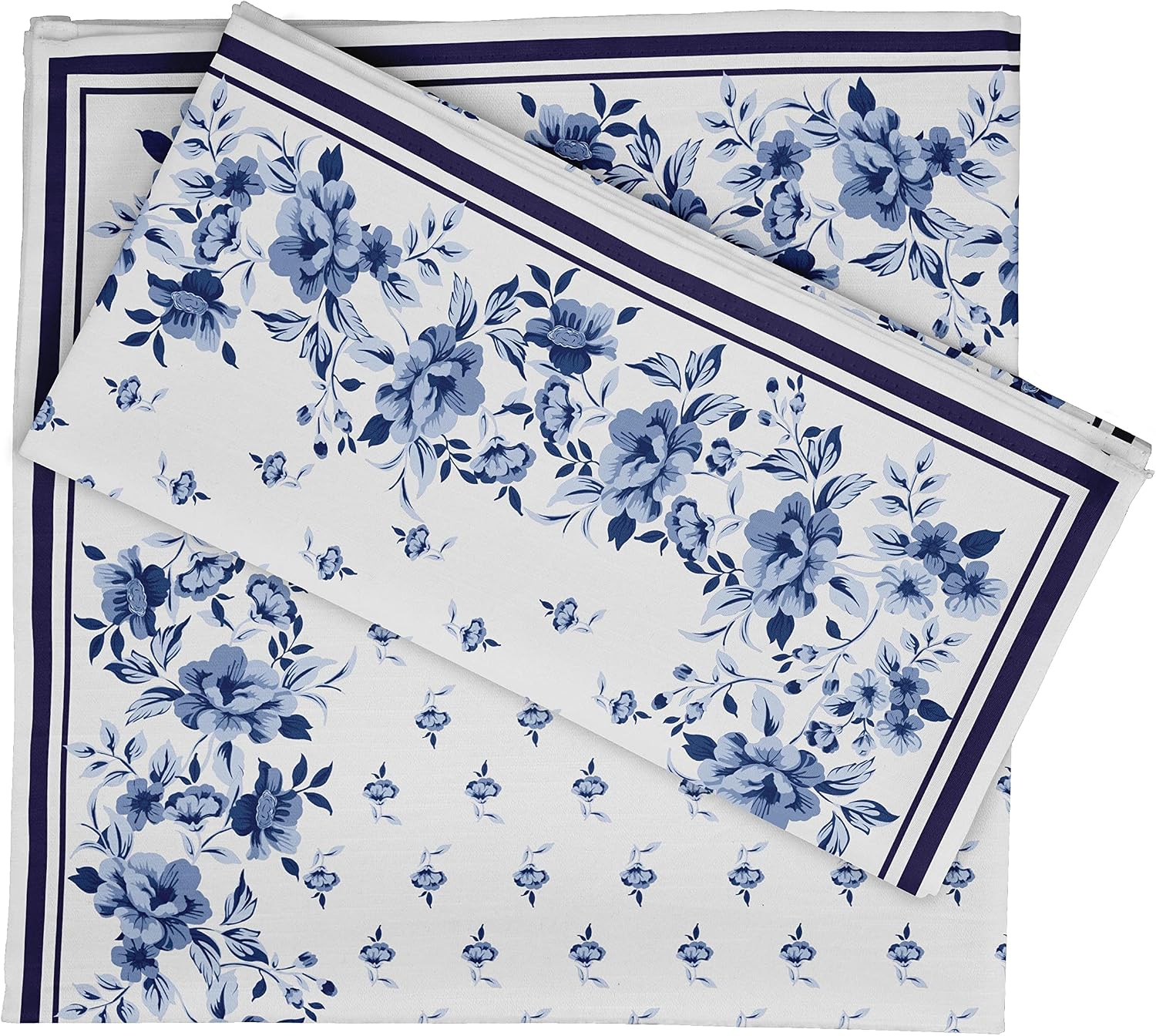 Luxury Collection Dinner Table Linen Decor Cotton Napkin Printed Fabric Reusable Napkins Set of 12, 20 X 20 - Monochrome Watercolor Floral