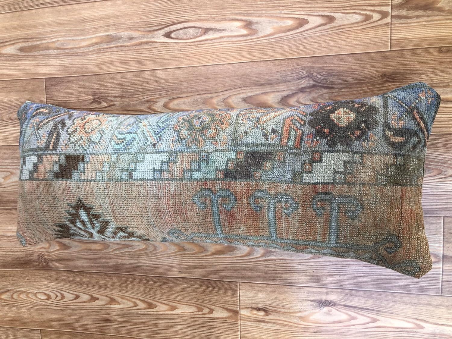 Turkish Lumbar Pillow Covers, Turkish Rug Pillow Cover, Lumbar Pillows, Vintage Pillow Covers, 14 x 36