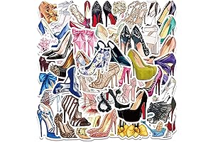 50 Princess Heels Stickers Waterproof Vinyl Decals