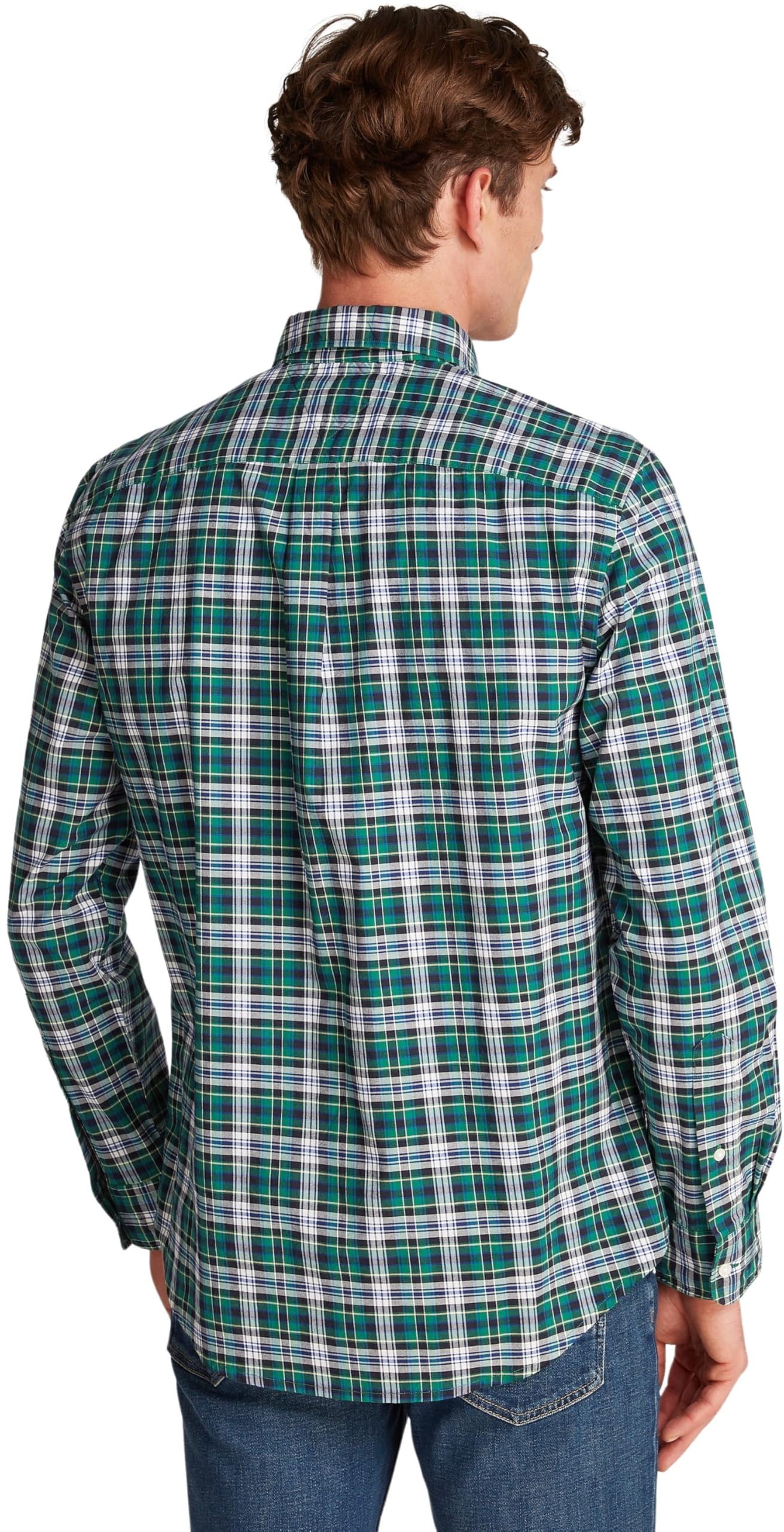 Tommy Hilfiger Męska koszula Flex POPLIN Plaid Small RF MW0MW37557 L/S Koszula, Zielona, XS, Zielony (Nouveau Green/Allover), XS