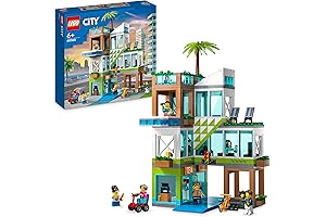 LEGO City Apartment Building Toy Set with Connecting Three Floor Room Modules