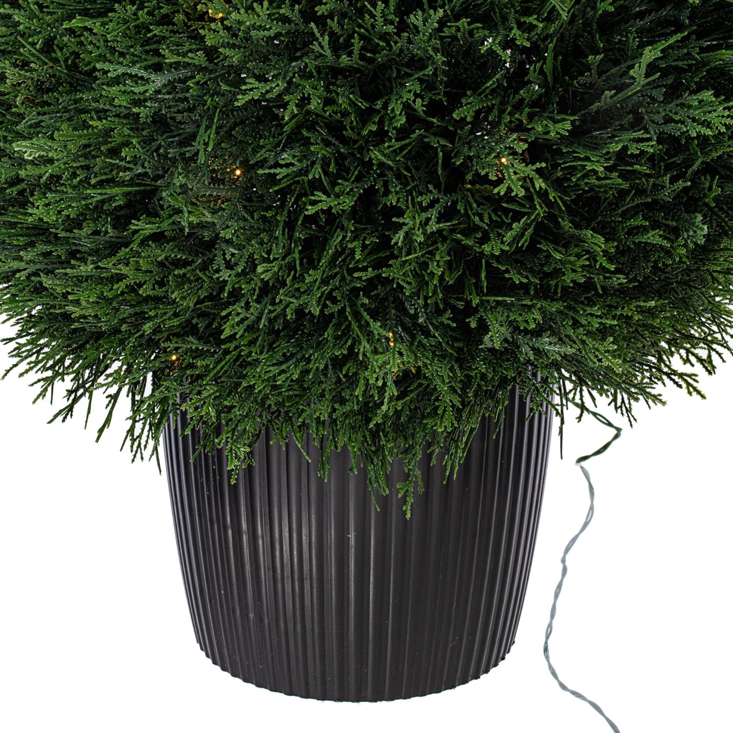 Vickerman Artificial 24" High X 15" Wide Cedar Teardrop Shaped Bush