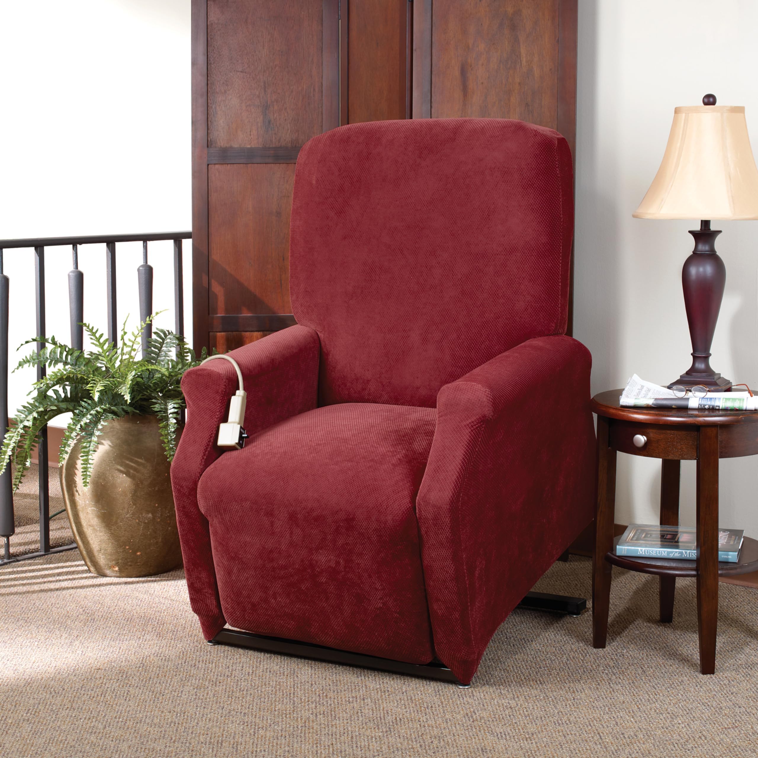 SureFit Stretch Pique Large Lift Recliner Slipcovers