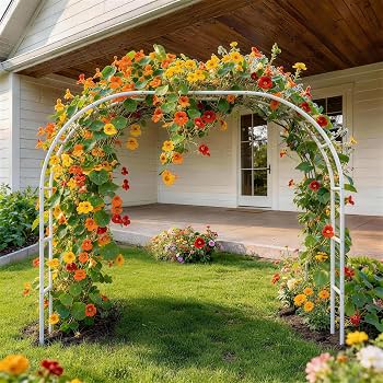 Amazon.com : Fecita Thickened Rustproof Garden Arch Metal Trellis