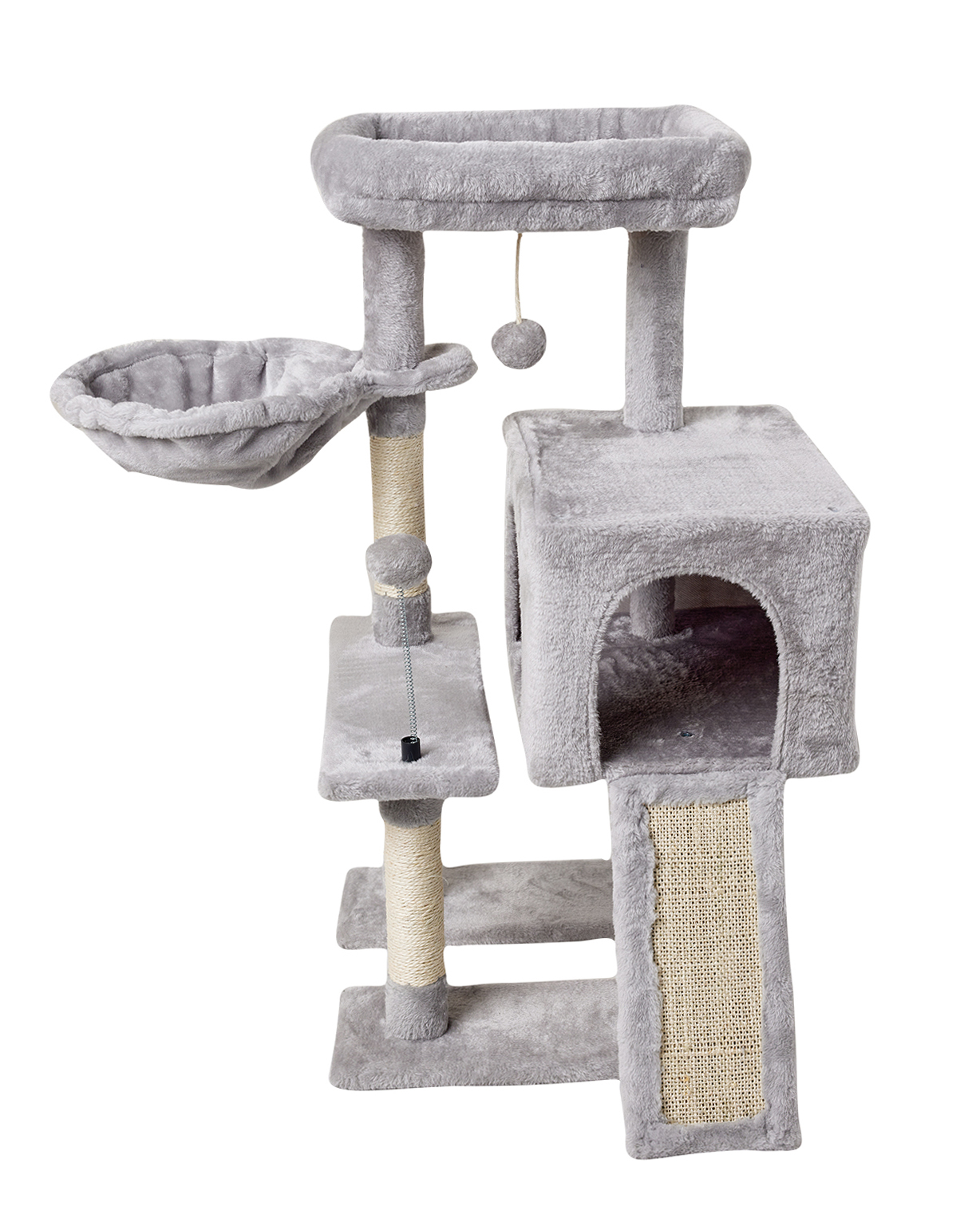 Watch MIAO PAW GREY Cat Tree Tower for Indoor Scratching Posts on