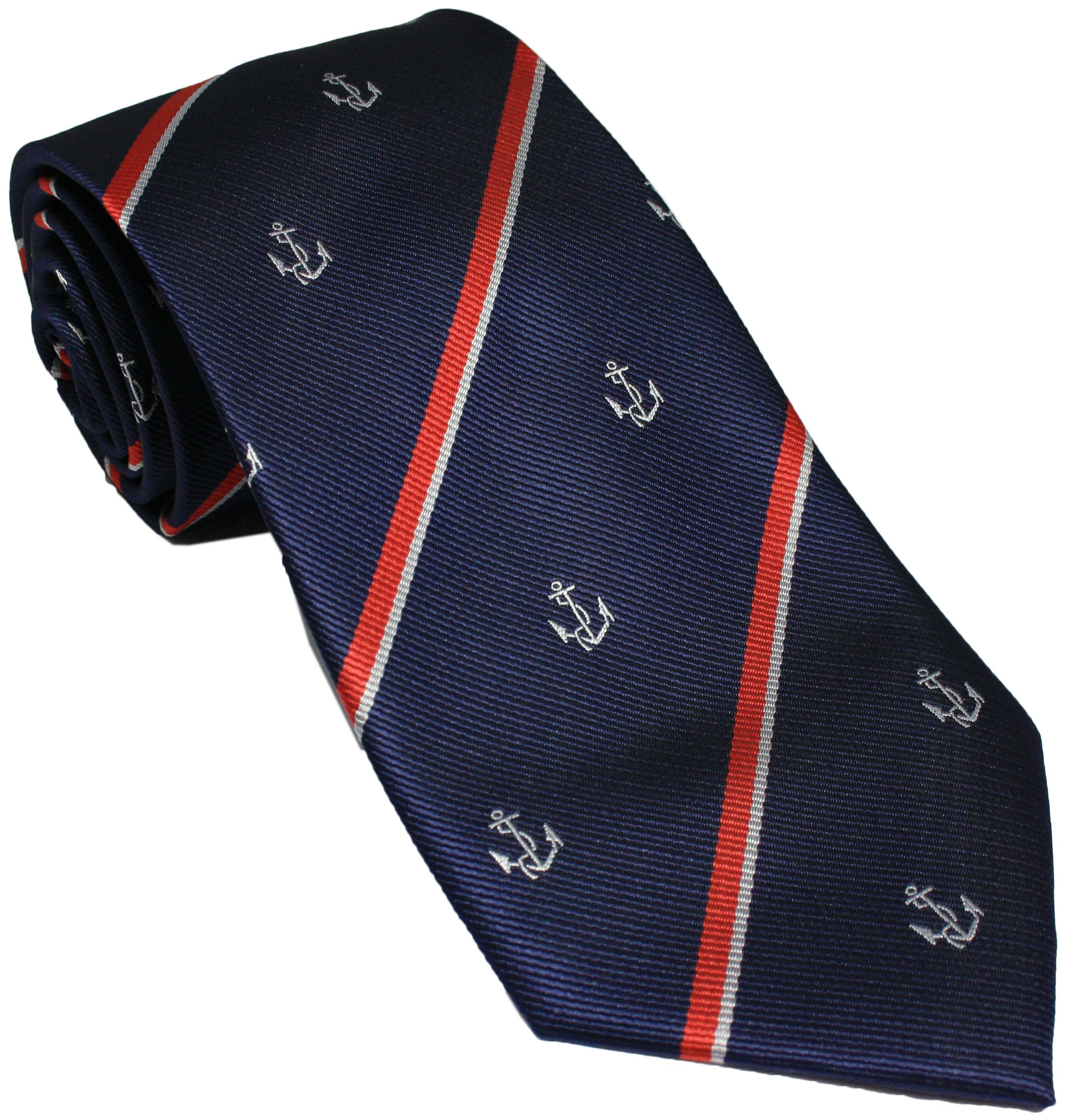 Ties Unlimited Royal Navy Anchor & Stripes Regimental Tie