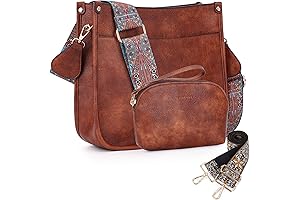 Adjustable Crossbody Leather Purse with Guitar Strap
