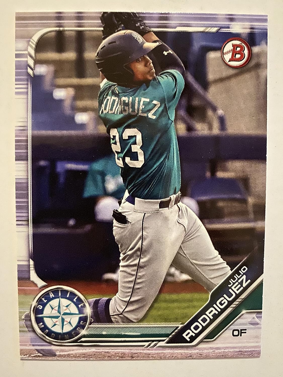 Julio Rodriguez 2019 Bowman Rookie Pack Fresh Trading Card #60 Officially Licensed MLB Baseball Seattle Mariners
