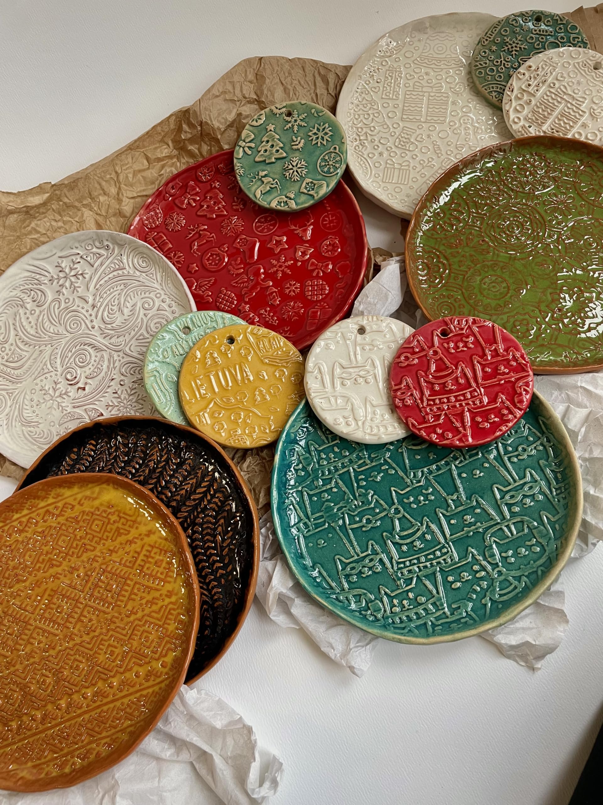 COQUELICOT Rouleau a Patisserie avec Motif Bois Grave, Rouleau à Pâtisserie Decoratif, Pour DIY Faire et la Décoration de Biscuits avec Embossage par Algis Crafts