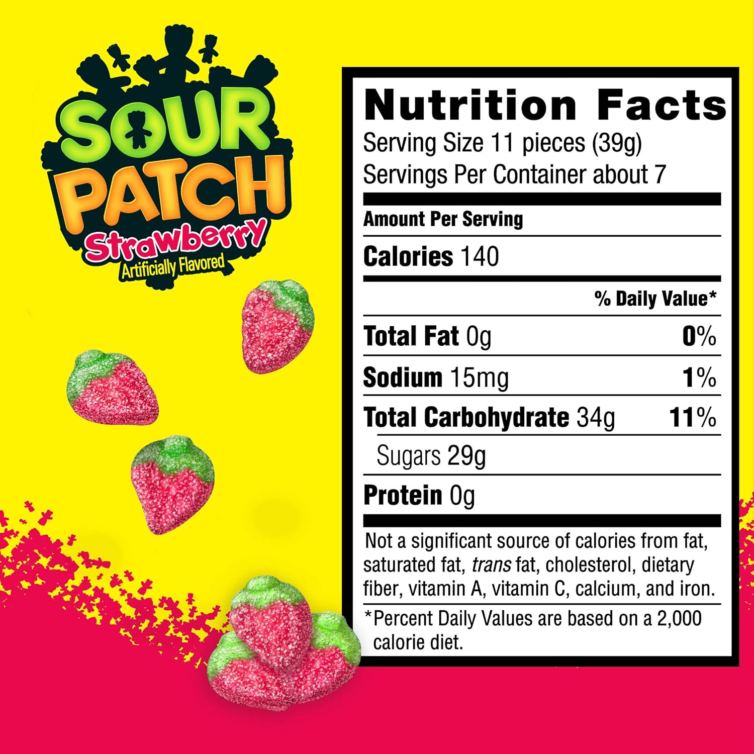 Amazon.com : SOUR PATCH KIDS Strawberry Soft & Chewy Candy ...
