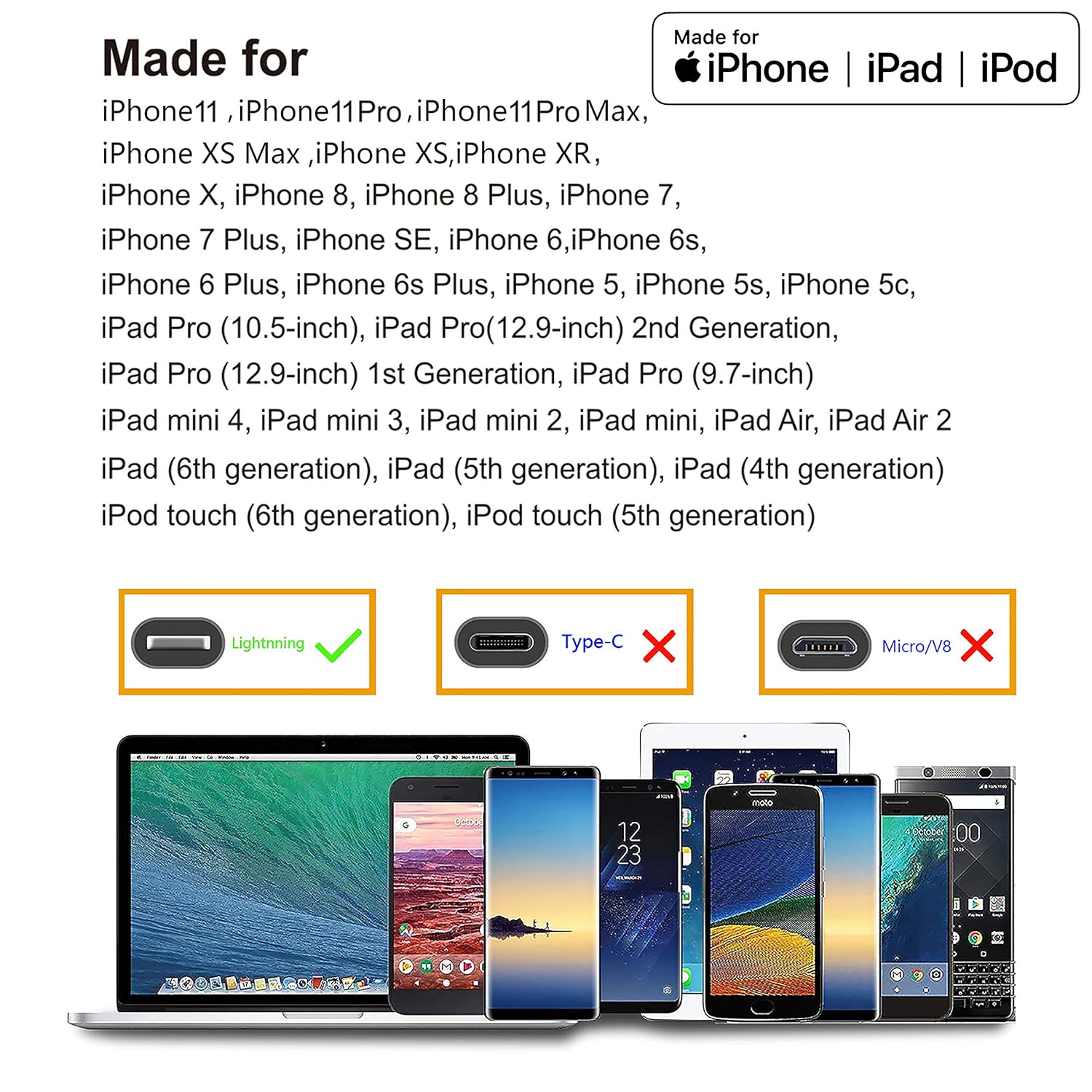 Nеw Arrіvаlѕ Colorful Lightning Cable HaoKanDe 4Pack(10/6/6/3ft) iPhone Charger Apple MFi Certified Nylon Braided USB Charging Cord for iPhone 11Pro MAX Xs XR X 8 7 6S 6 Plus SE 5S 5C (Bule)
