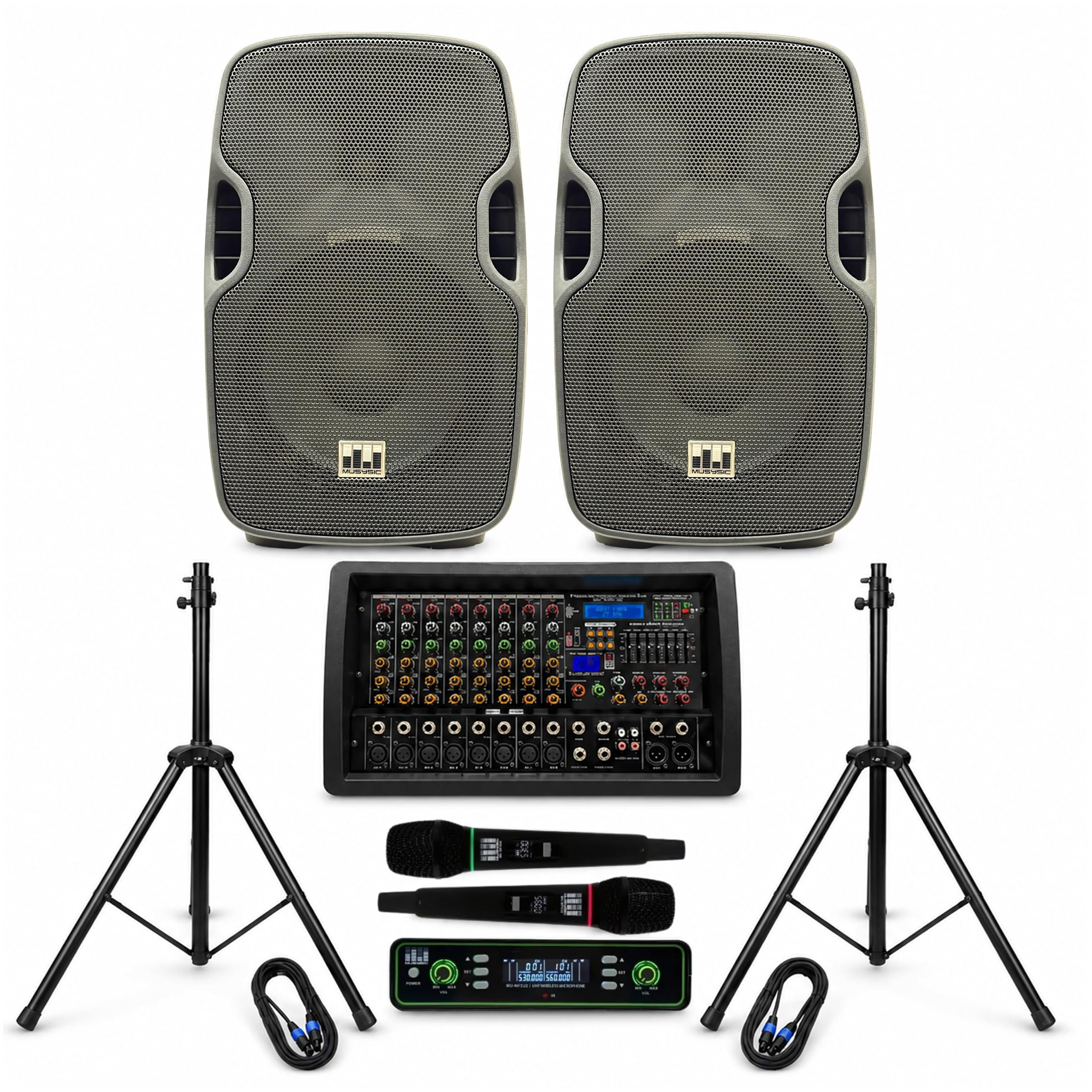 Amazon.com: MUSYSIC 4500W PA System Package, 15