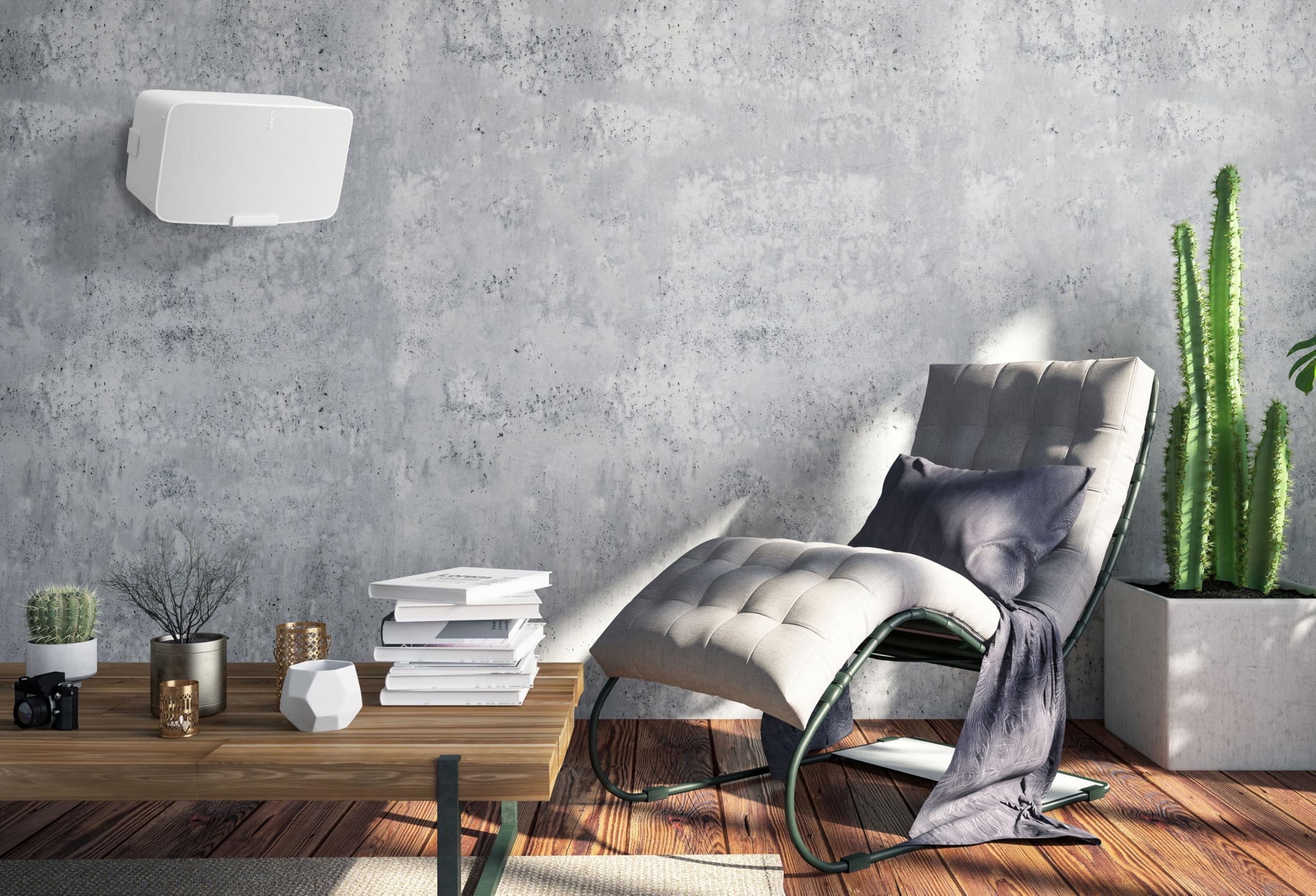 Mountson - Support Mural pour Sonos Five & Play 5 Blanc