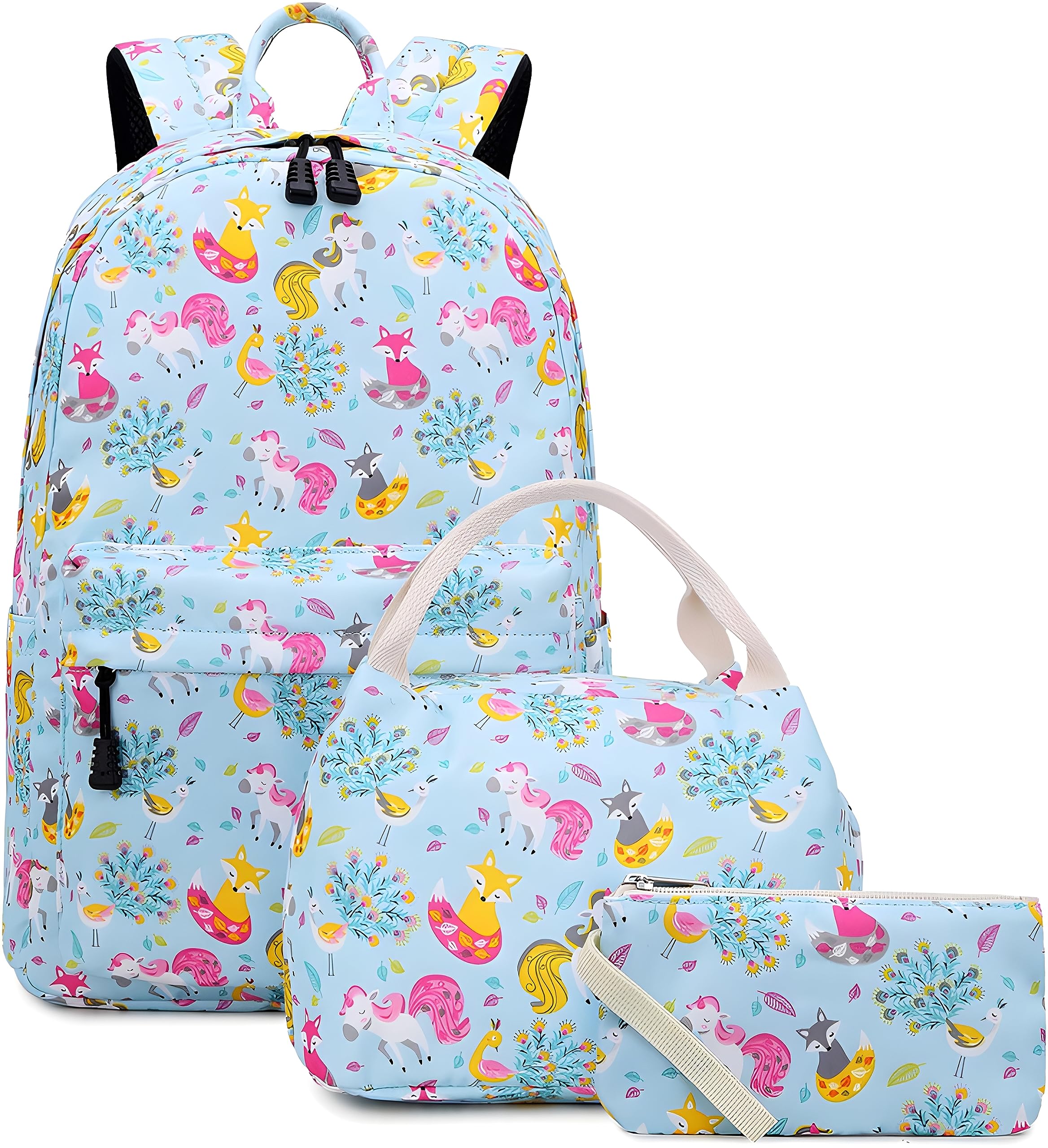 ShopyVid 17-In School Bag for Girls with Lunch bag/school bag for girls 10 years/school bag for girls kids for 5-7 year