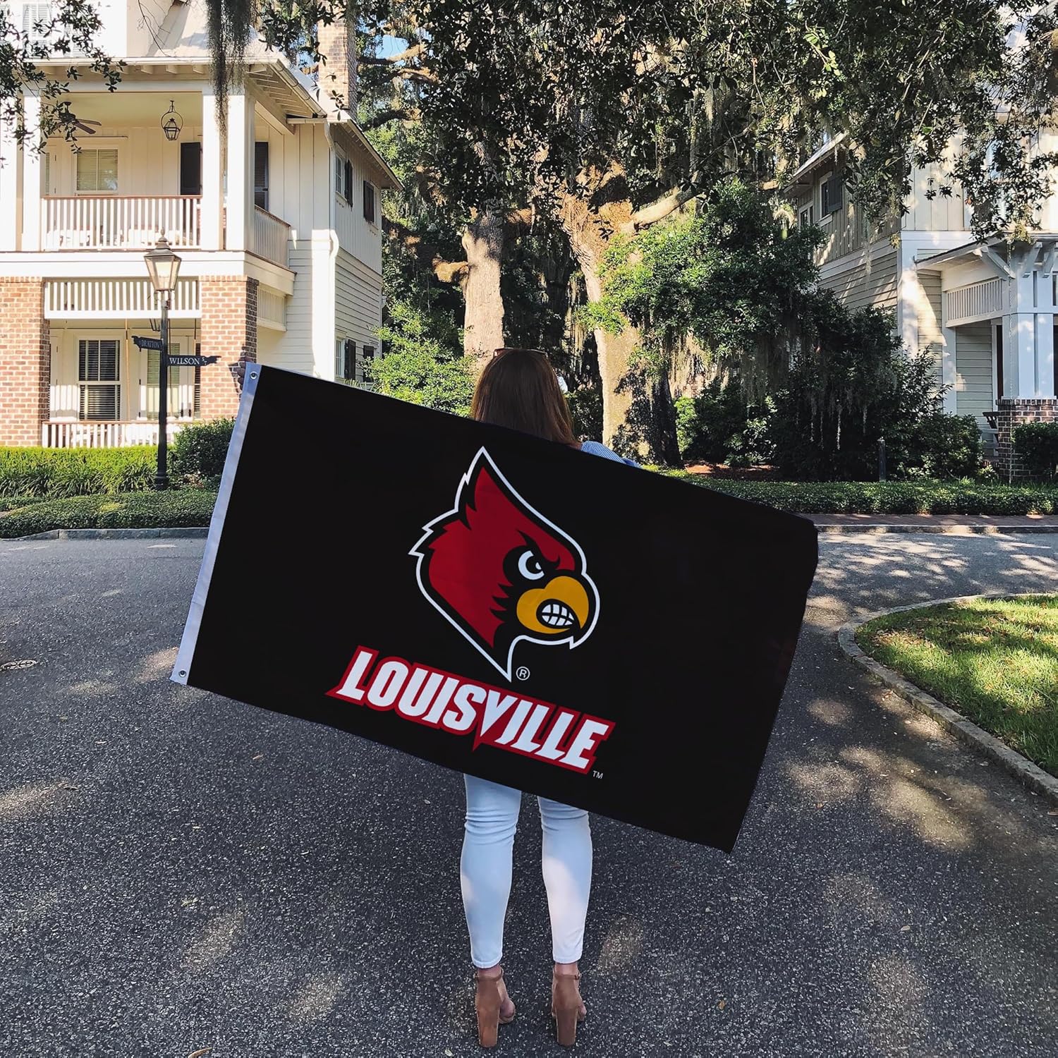 Desert Cactus University of Louisville UL Flag - 3 x 5 Feet Cardinals Banner, Indoor/Outdoor Durable Fabric, 100% Polyester Design (Style 1a) - Image 6