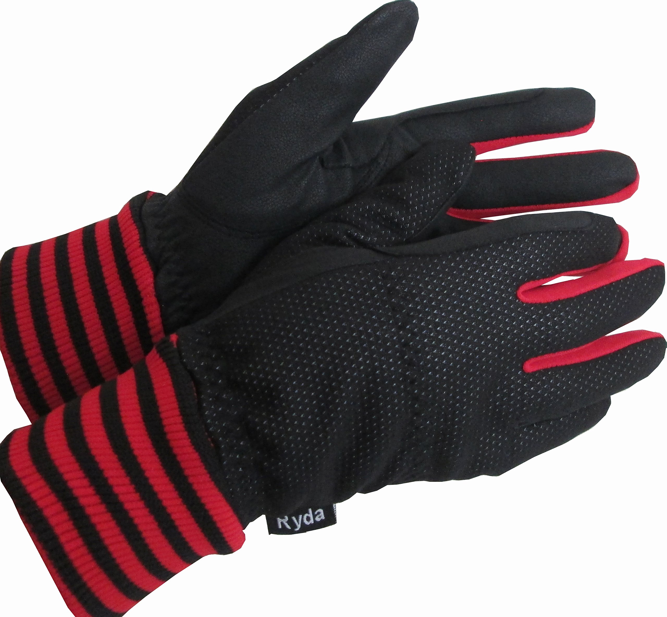 Ryda Childrens Lined Thermal Winter Horse Riding Gloves Windproof 3 Sizes New (Red, Small) โ image 1