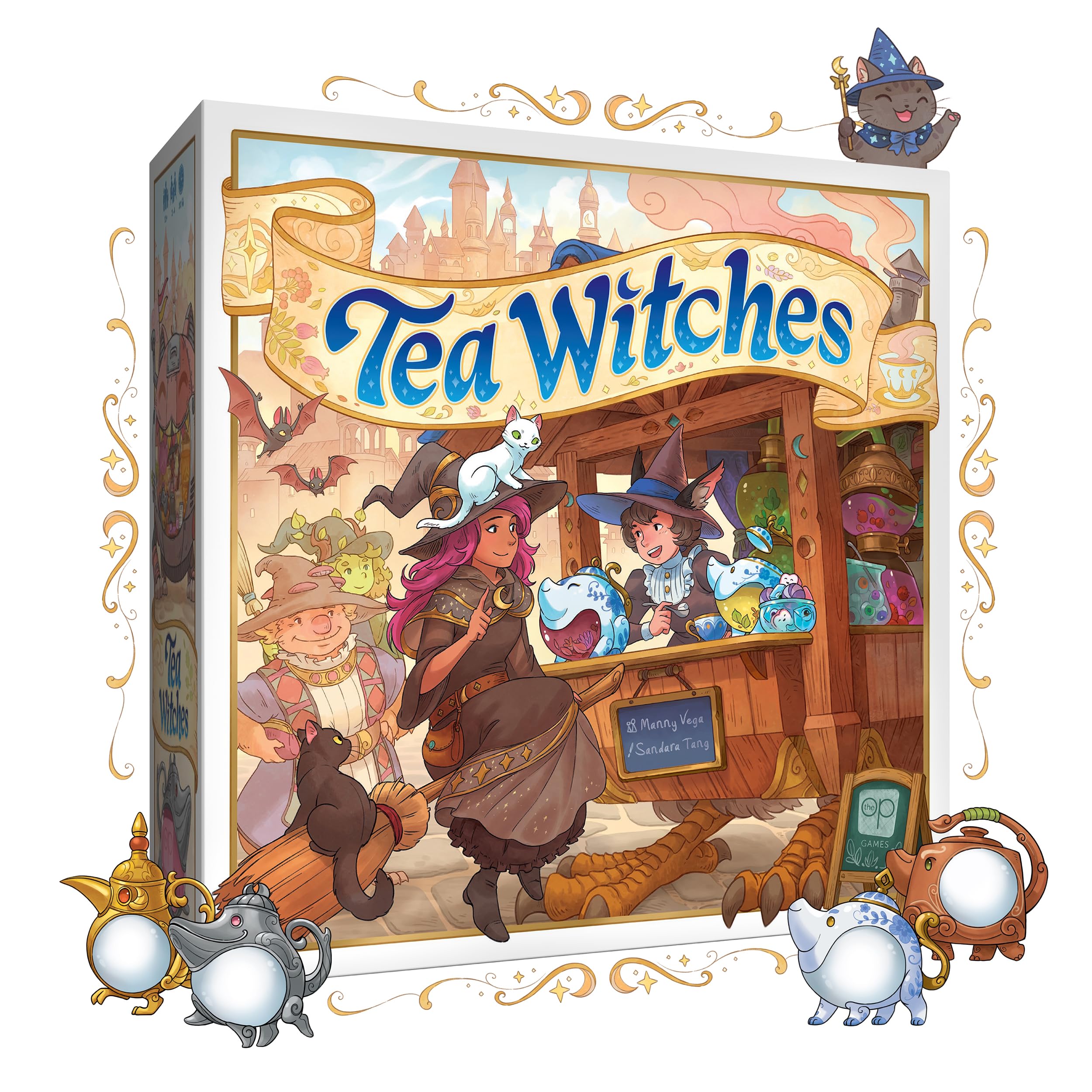 USAopoly | Tea Witches | Board Game | Ages 12+ | 2-4 Players | 30+ Minutes Playing Time