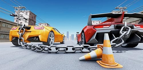 arros super-acorrentados Speed ​​Racing 3d: Tráfego aéreo extremos da cidade, colidindo com carro es