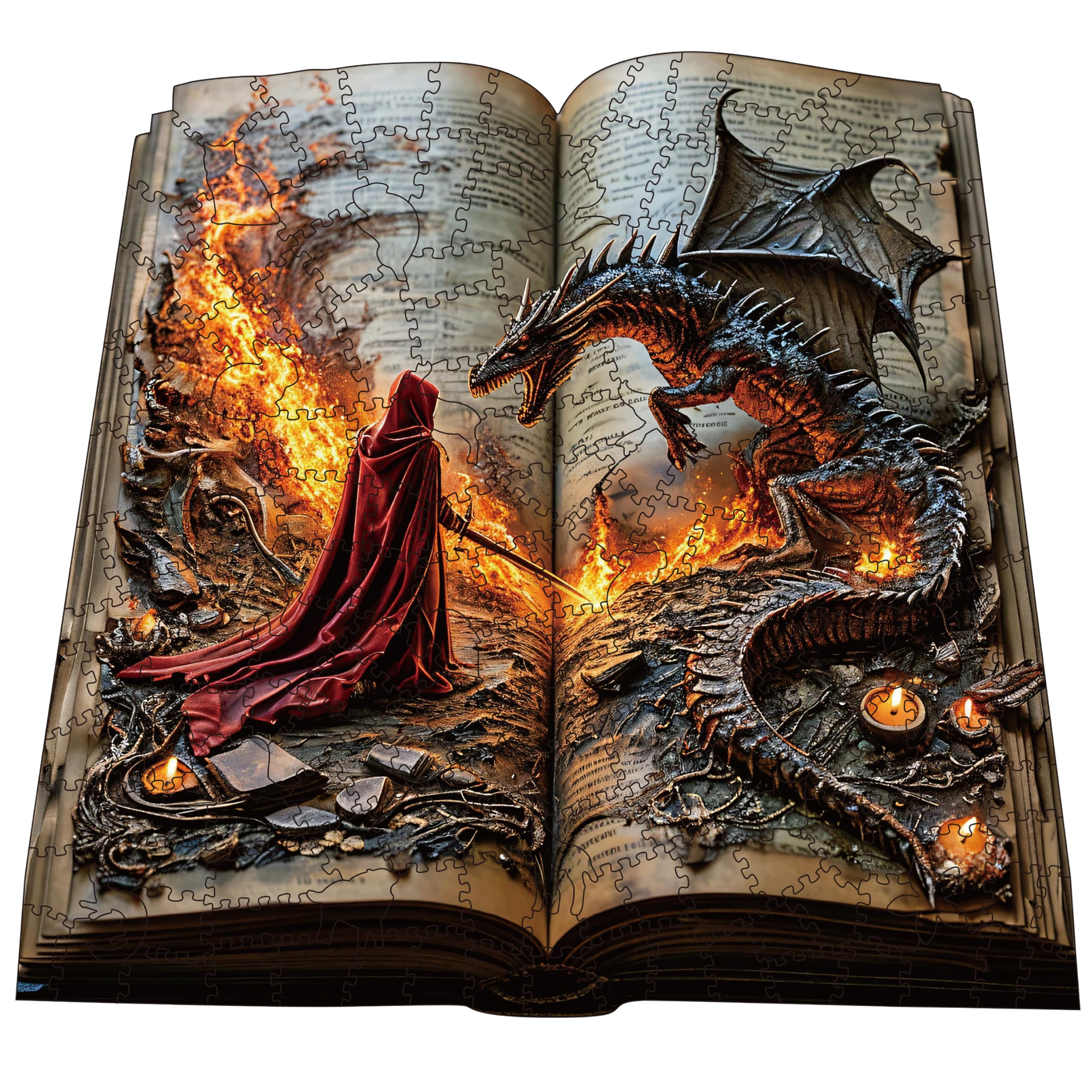 Wooden Puzzles for Adults, 200 pcs Dragon Wooden Jigsaw Puzzles for Adults,Irregular shape animal puzzle