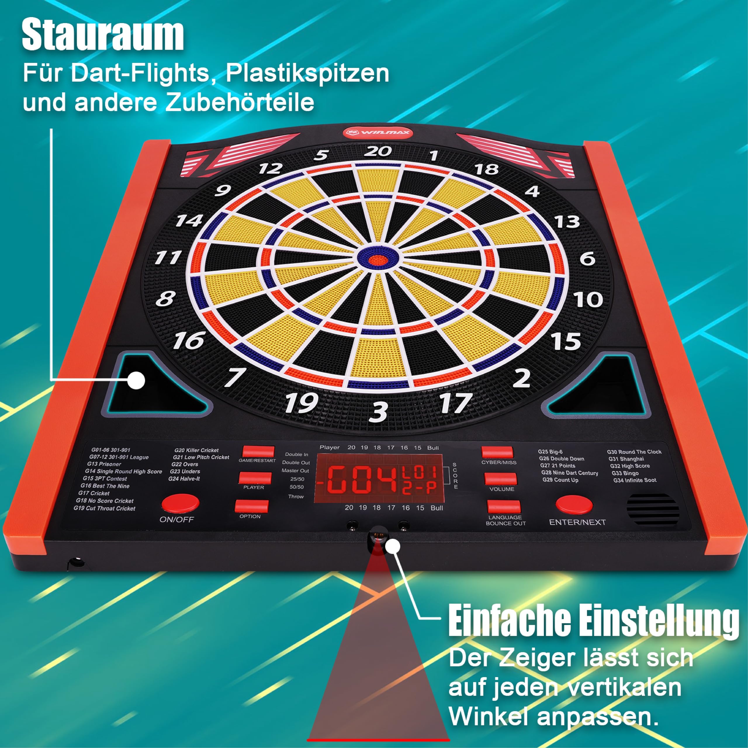 Juego Profesional de Diana electrónica de 1 a 8 Jugadores con 12 Dardos