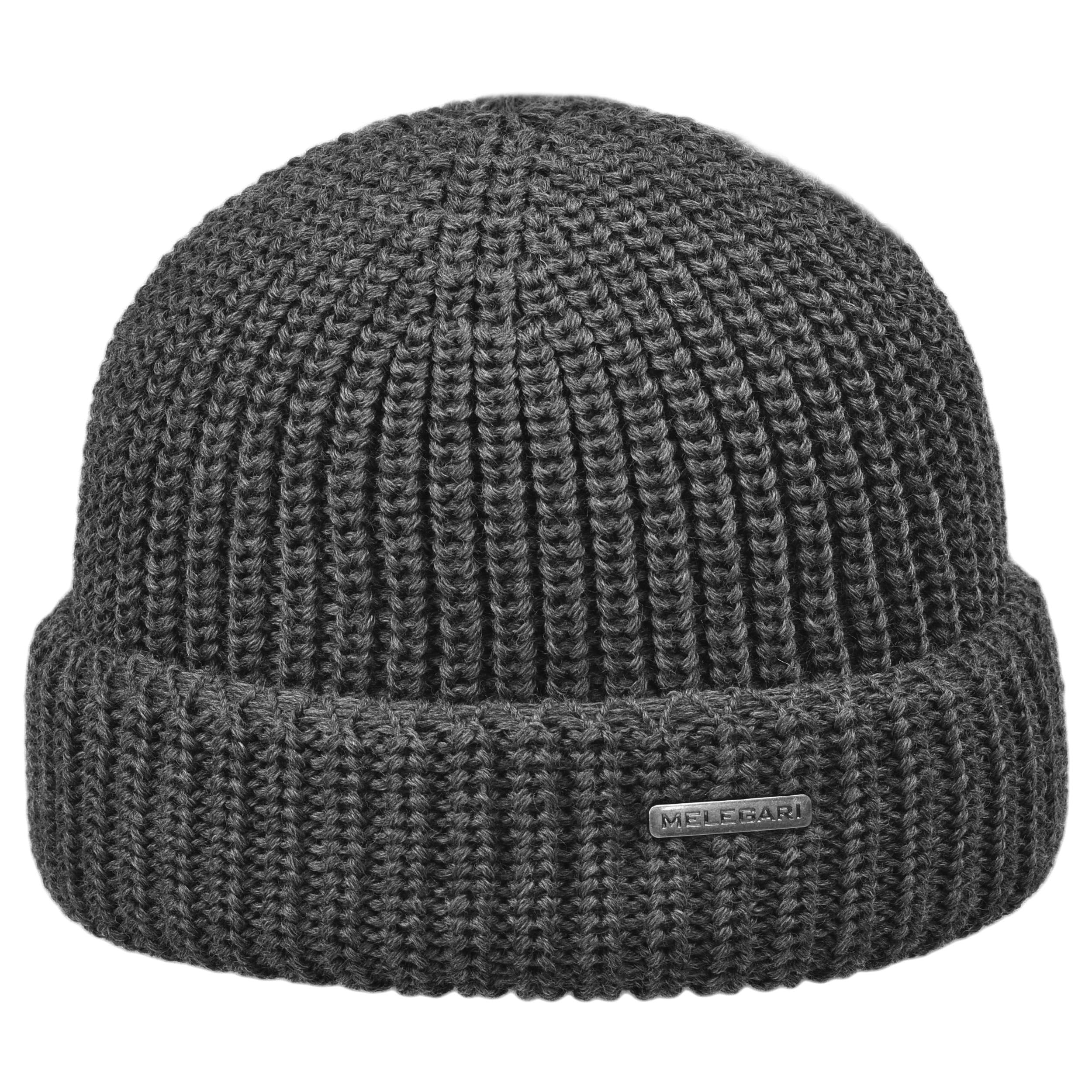Melegari Czapka beanie Northdock o podwójnej grubości | Czapka Docker z czystej wełny merynosów | Wyprodukowano we Włoszech