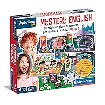Clementoni – 16598 – Sapientino più – Mistery English – Gioco da Tavolo Educativo per Bambini dai 6 Anni per Imparare L’Inglese (Gioco in Italiano), Made in Italy