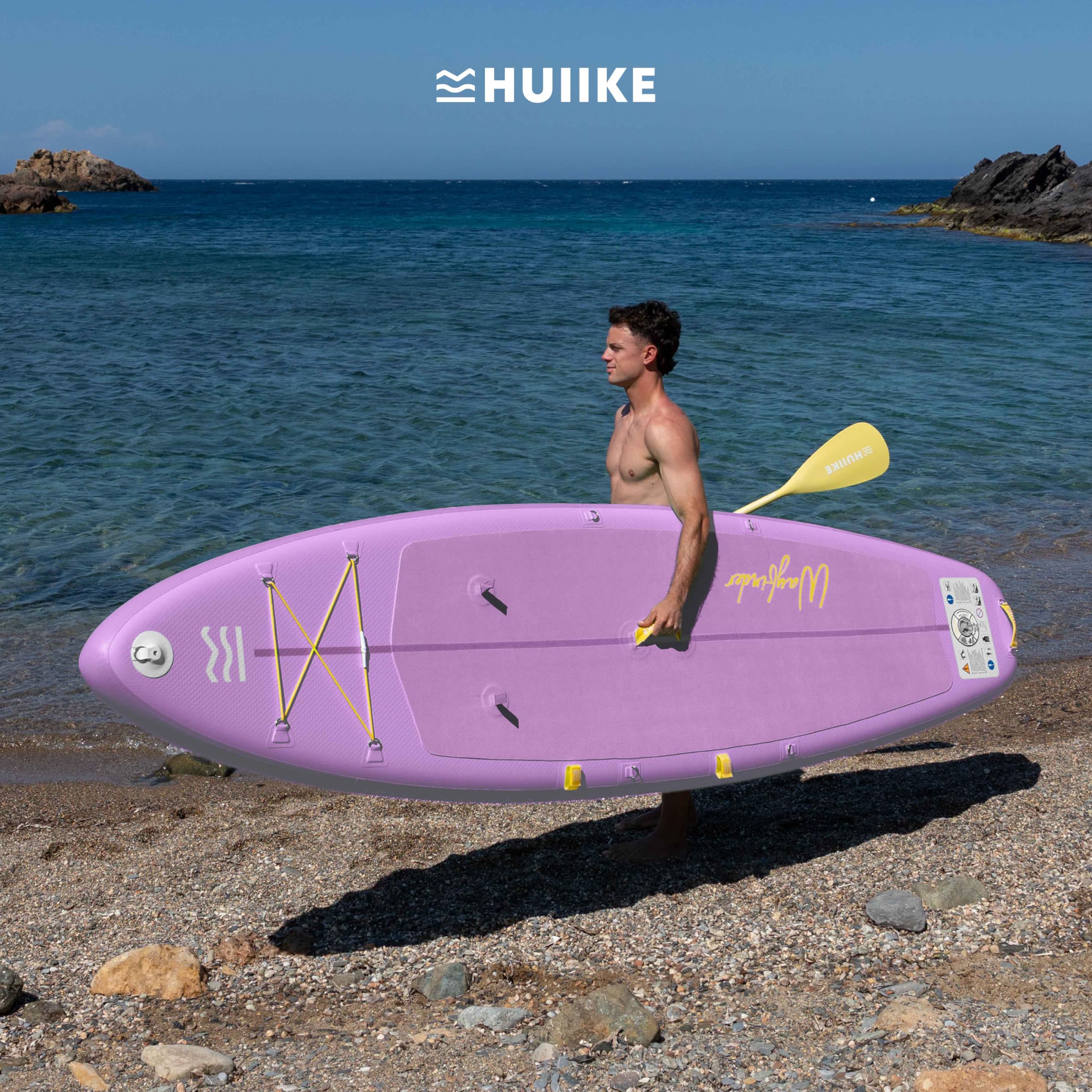 HUIIKE Tabla Paddle Surf Hinchable Touring con Accesorios Incluidos, Remo, Quilla, Leash, Inflador y Mochila. Stand Up Paddle Board Gran Estabilidad y Resistencia