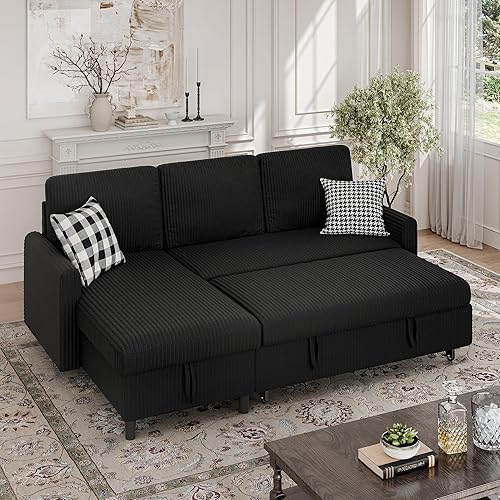 Miniatura 15 de Walsunny - Sofás seccionales para sala de estar, sofá seccional convertible en forma de U con chaise doble, juego de sofá de 4 asientos modular para